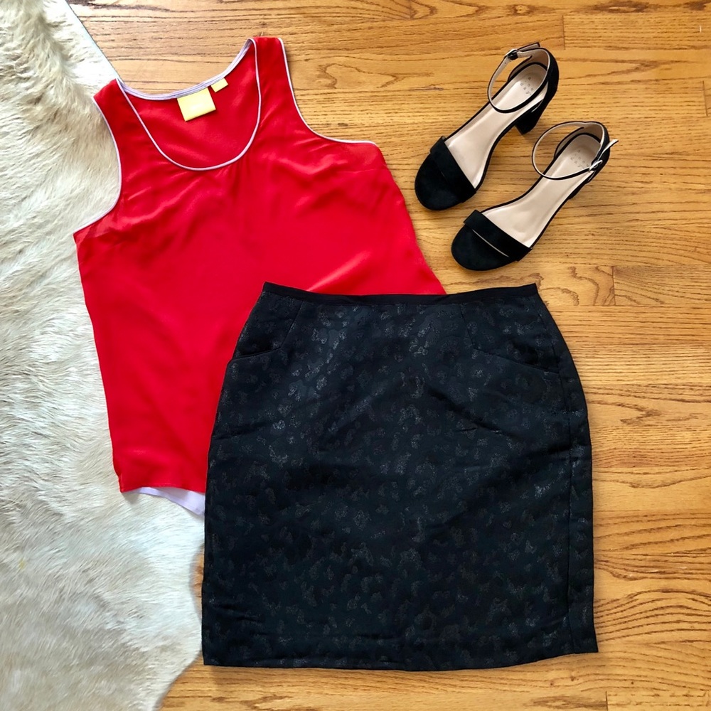 H&M Metallic Animal Print Skirt